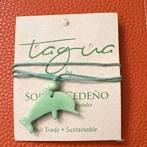 Green Dolphin Necklace by Tagua